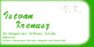 istvan krenusz business card