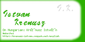 istvan krenusz business card